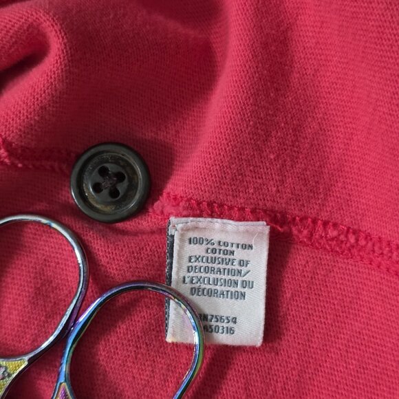 Vtg Abercrombie & Fitch Henley Muscle Sweater XXL Mens Red Logo Patch Y2K FLAW - Picture 13 of 16